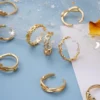 12pcs Foot Open Adjustable Toe Rings Pattern Alloy Adjustable Rings Set For Women Beach Foot Jewelry 12 Piece Set