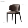 Dining chair Household Italian minimalist designer back chair Hotel restaurant Light luxury high sense 2024 new dining table and